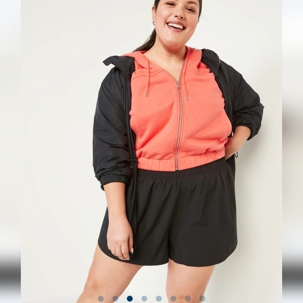 Old Navy Size 3X Black Stretchtech Mid Rise Run Shorts